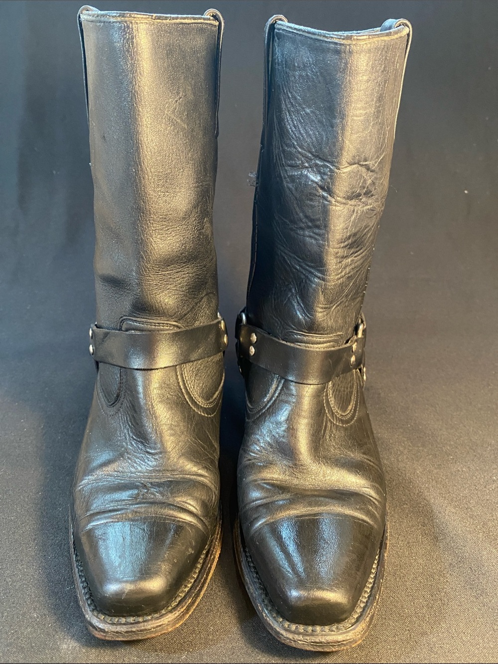 Arizona Black Leather Women's Harness Boots